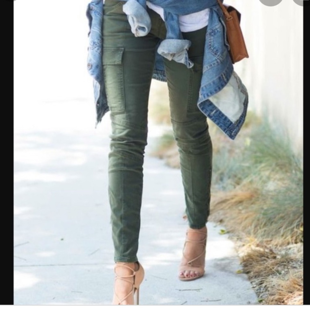 Zara army green cargo pants
